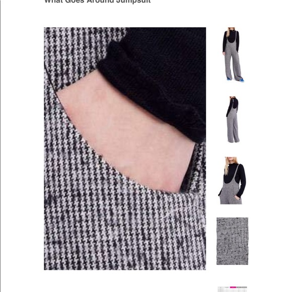 FREE PEOPLE B&W ‘What goes around’ jumpsuit sz XS - Picture 5 of 5